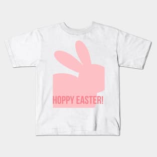 Hoppy Easter. Cute Bunny Rabbit Pun Design. Perfect Easter Basket Stuffer. Kids T-Shirt